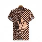 tee shirt louis vuitton monogram cotton hlaf grid monogram or